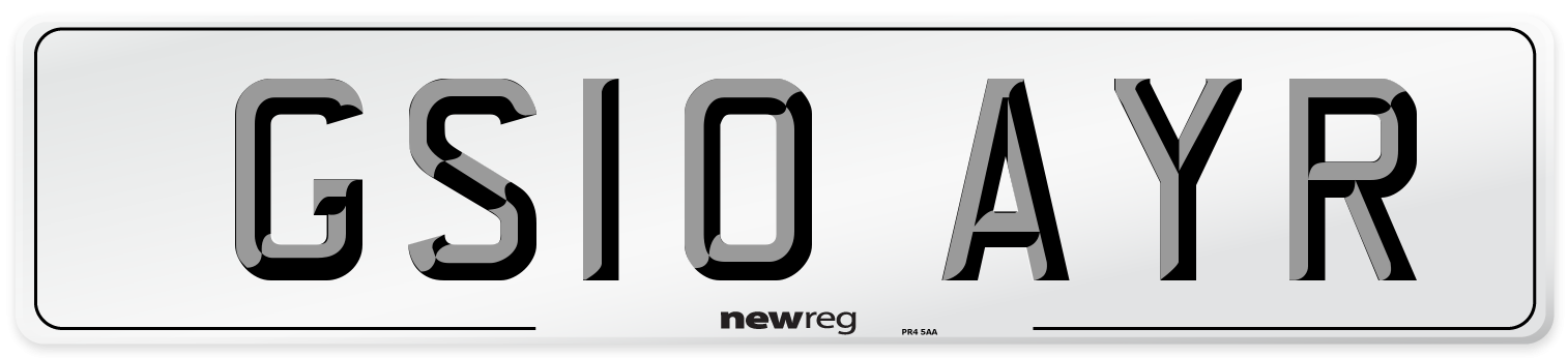 GS10 AYR Number Plate from New Reg